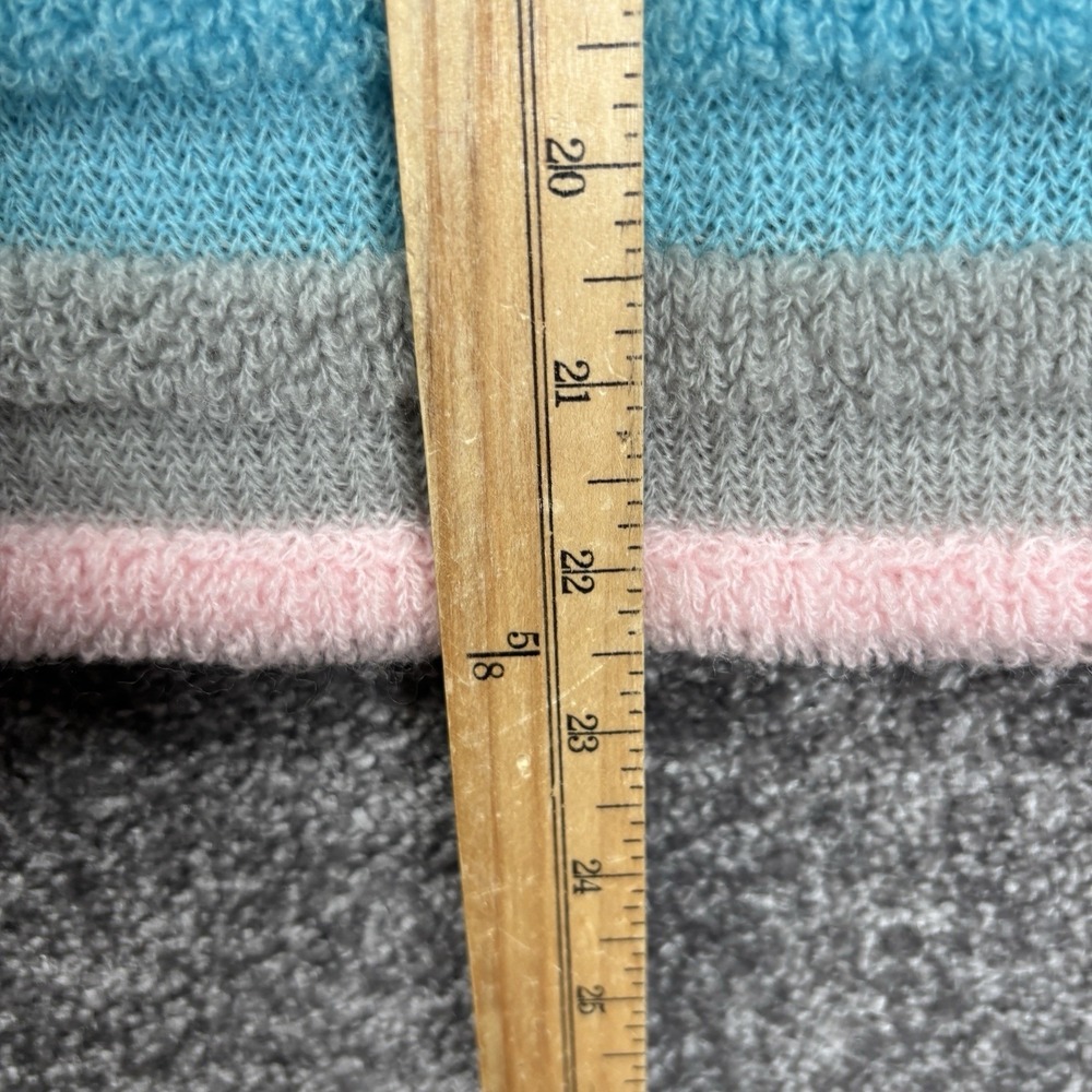 Vintage 60s 70s Rainbow Pastel Striped Cardigan Sweater Women's Small Japanese - Picture 10 of 11